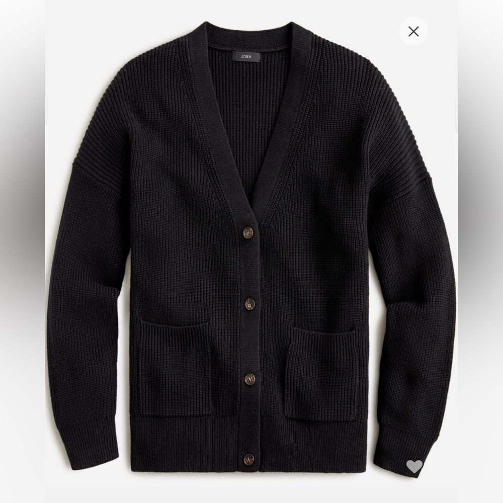J. Crew Women's V-neck Cardigan - Cotton Blend, Size 2X